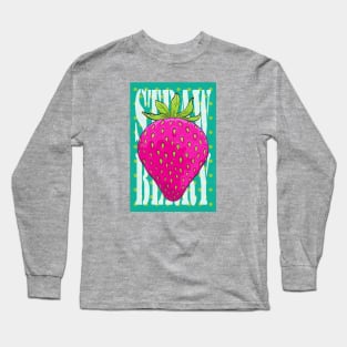 Strawberry fruit Retro Poster Long Sleeve T-Shirt